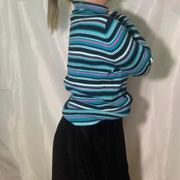 Denver Hayes Strip Turtleneck Sweater - Picture 2 of 4